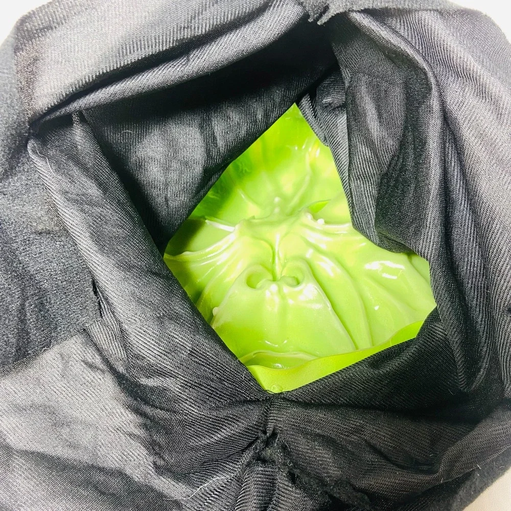 Vintage Green Alien Mask Hood Latex‎ Costume Halloween Full Hood 90s